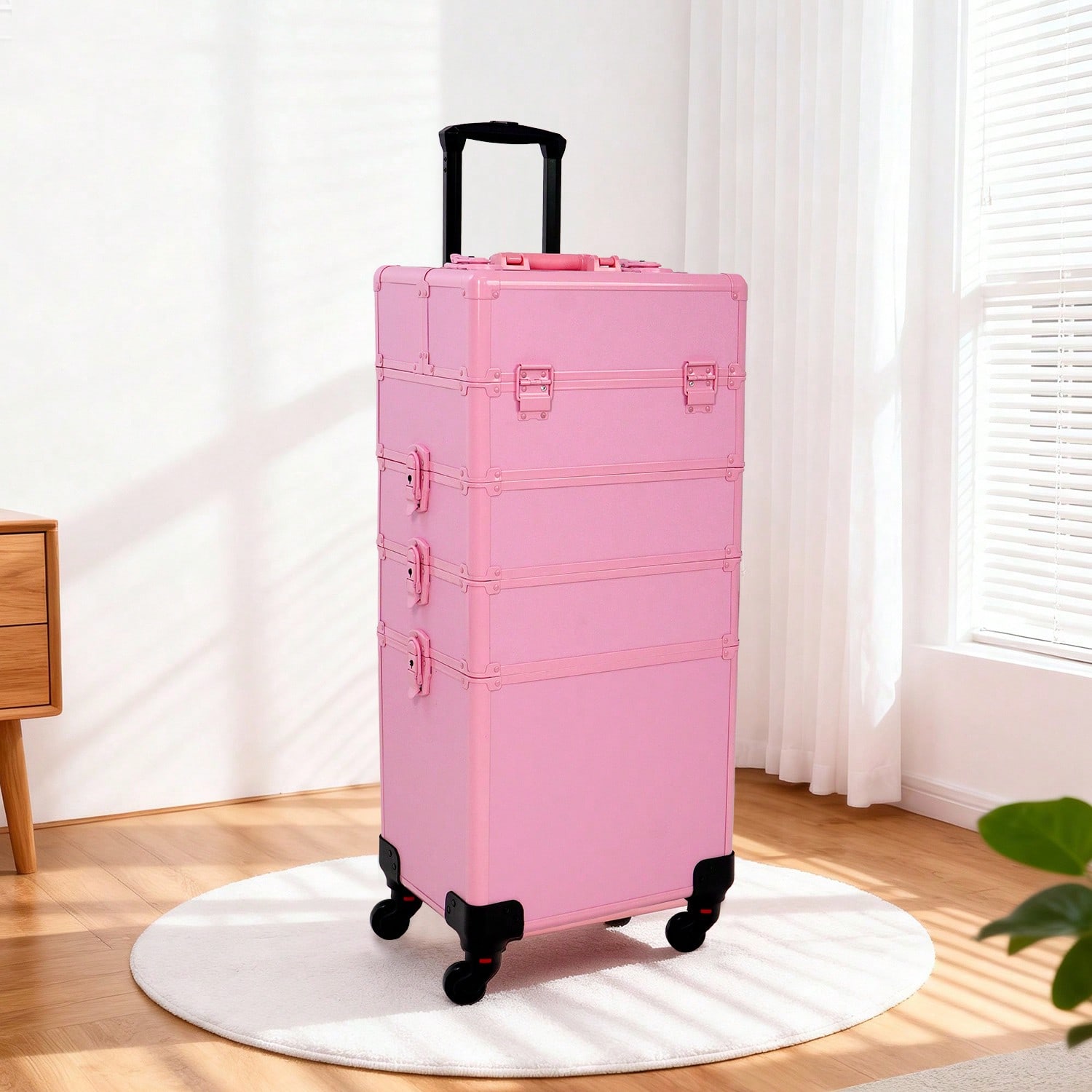 Makeup Organizer - Rolling Makeup Train Case 4 in