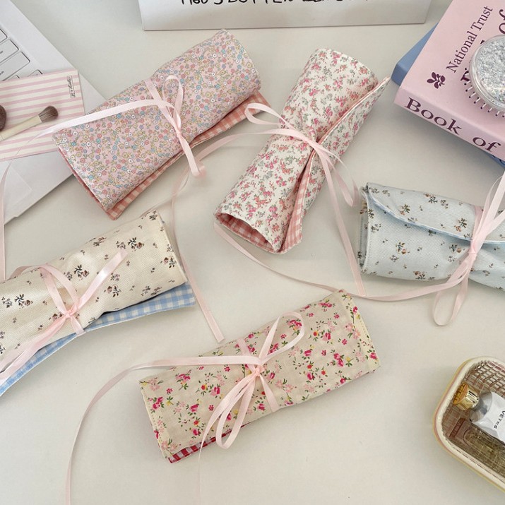Fabric Floral Makeup Brush Sto - Beauty Bag Makeup recension och pris