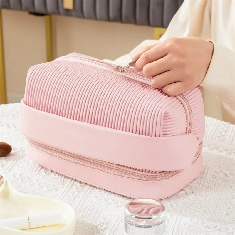 Cute Solid Color PU Leather Ma - Makeup Organizer recension och pris