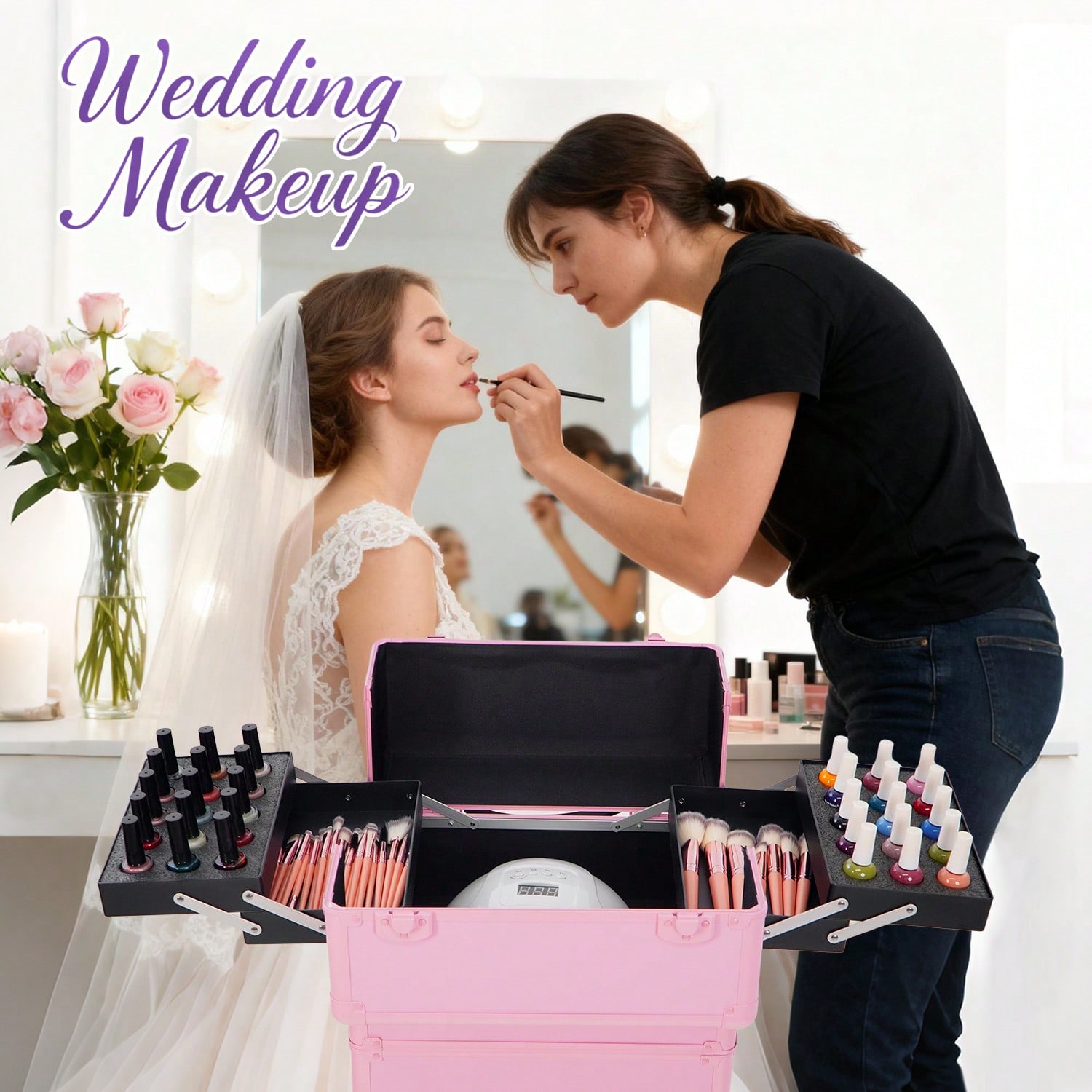 Rolling Makeup Train Case 4 in - Makeup Organizer recension och pris