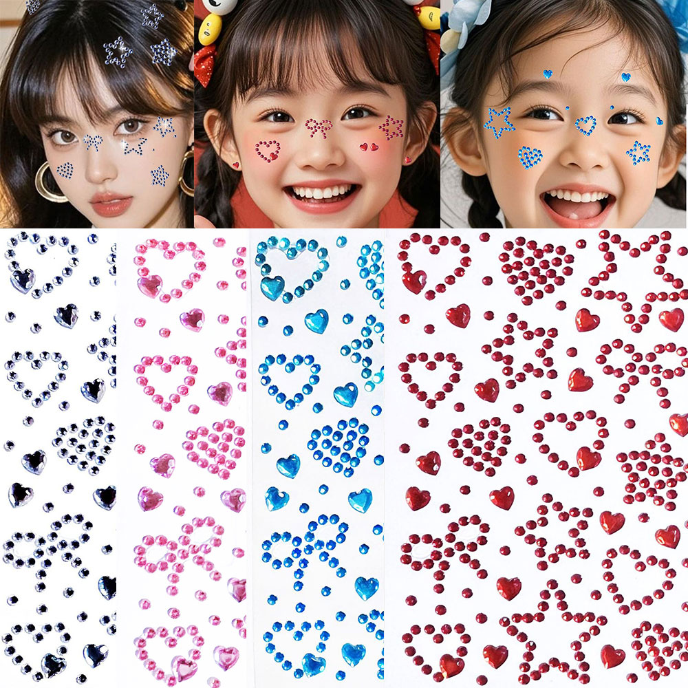 1pcs Heart & Star Bow Shape Fa - Beauty Gems Makeup recension och pris