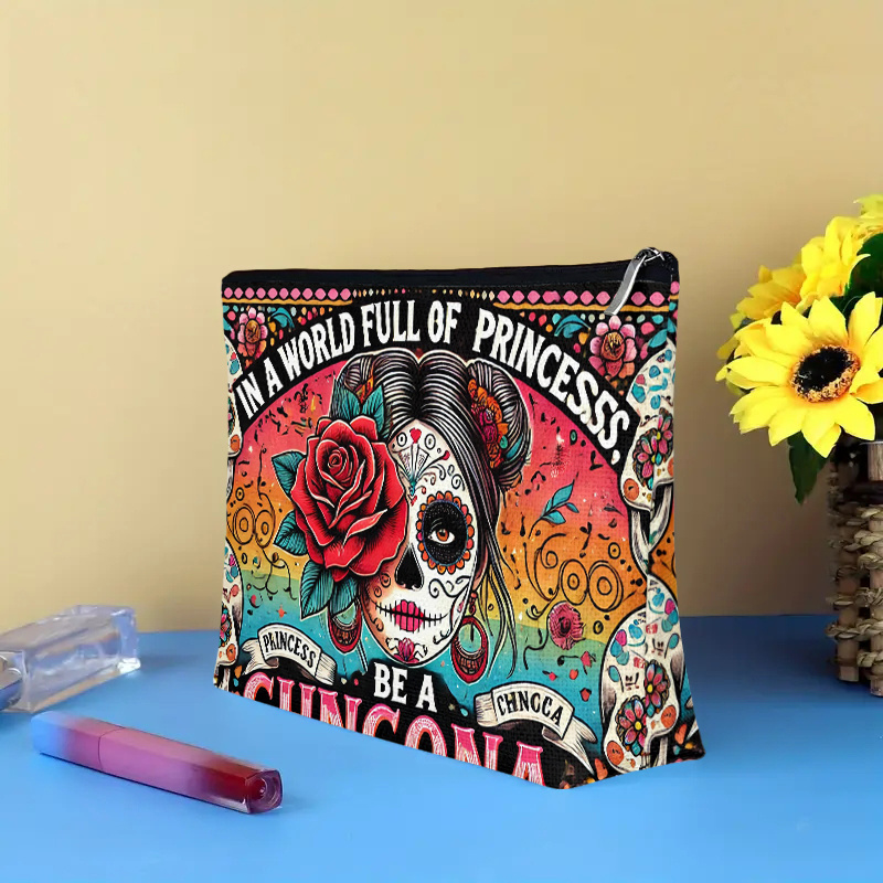 A Flower and skull cosmetic ba - Beauty Bag Makeup recension och pris