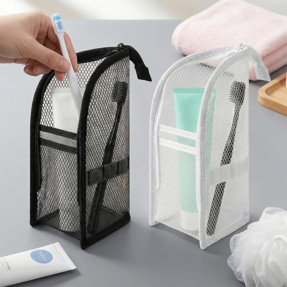 Mesh Toiletry Bag Breathable Q - Makeup Organizer recension och pris