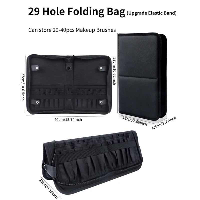 29/23 Holes Foldable Makeup Br - Beauty Bag Makeup recension och pris